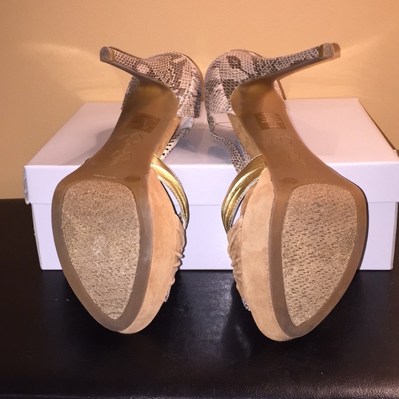 Tan and Gold Heels - Picture 3 of 3